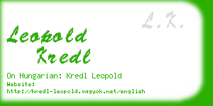 leopold kredl business card